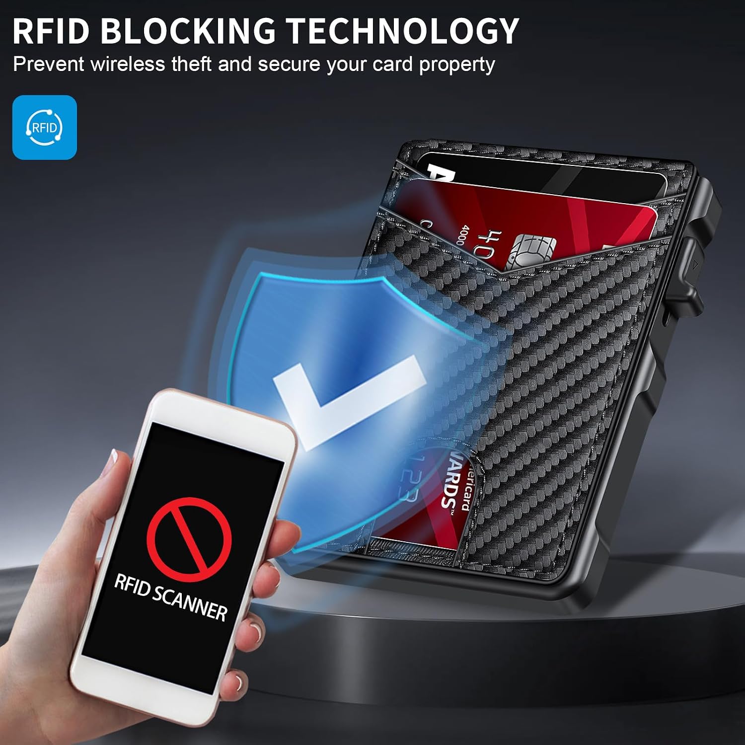 Airtag Wallet for Men Smart Wallet for Air Tag RFID Blocking Minimalist - Image 3